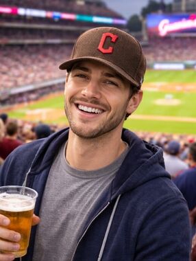 Cleveland Guardians Brown Cap New Era Promodel Hat Size 7 3/8 New